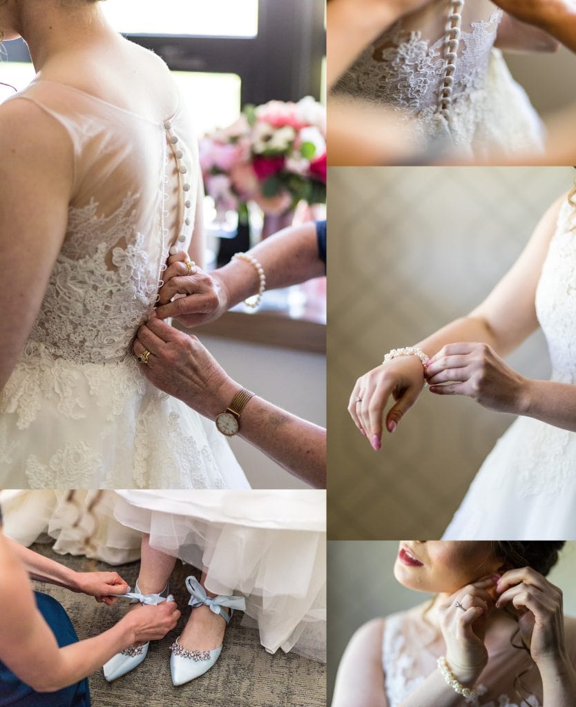 Bride putting the finishing touches on her wedding day look | Ashley Gerrity Photography www.ashleygerrityphotography.com