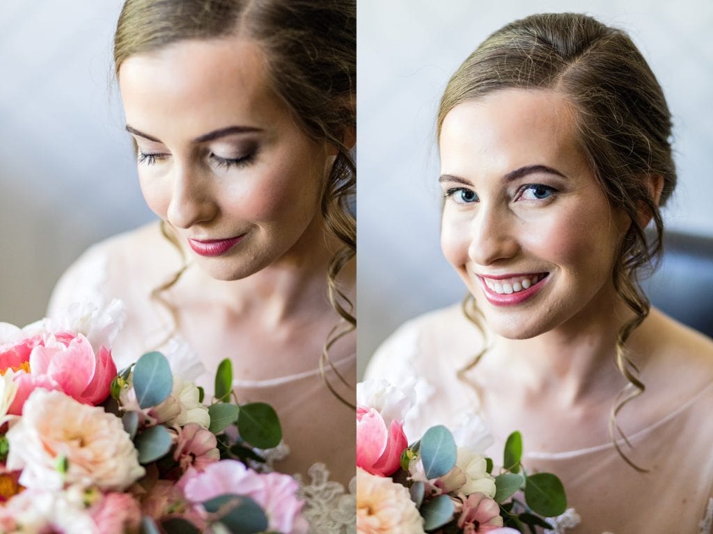 Portrait of bride in Anne Barge dress with Leigh Florist bouquet | Ashley Gerrity Photography www.ashleygerrityphotography.com