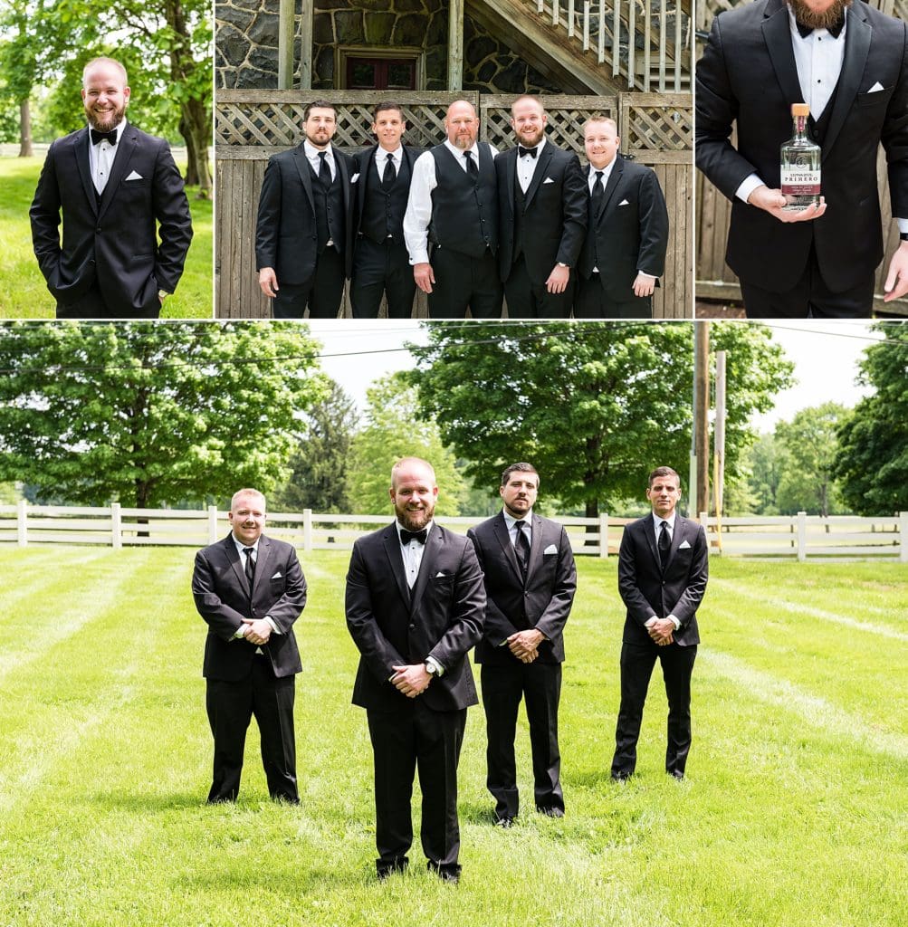 Groom with his groomsmen at Anthony Wayne House Wedding | Ashley Gerrity Photography www.ashleygerrityphotography.com