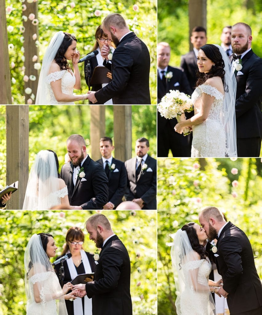 Special moments during wedding ceremony at Anthiny Wayne House Wedding | Ashley Gerrity Photography www.ashleygerrityphotography.com