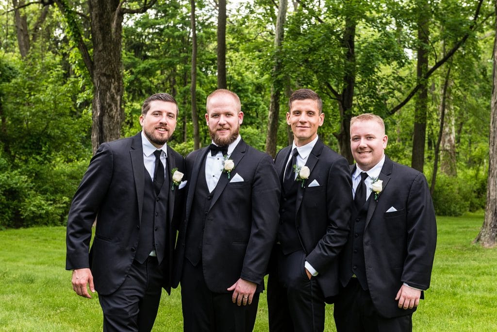 Groom with groomsmen at Anthony Wayne House Wedding | Ashley Gerrity Photography www.ashleygerrityphotography.com