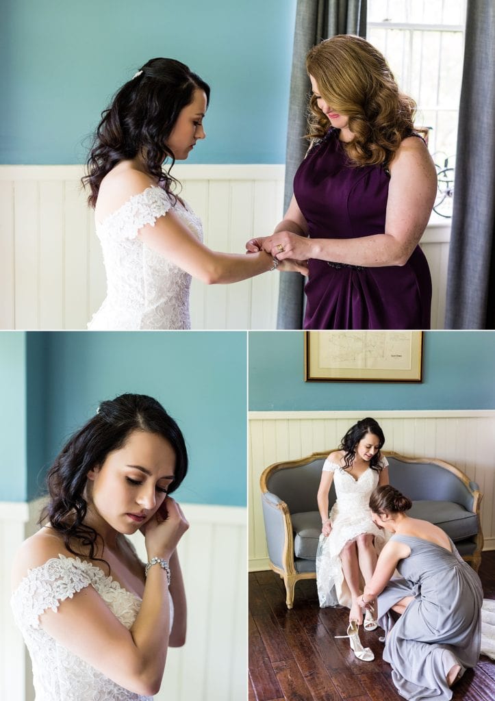 Bride putting finishing touches to her wedding day look | Ashley Gerrity Photography www.ashleygerrityphotography.com