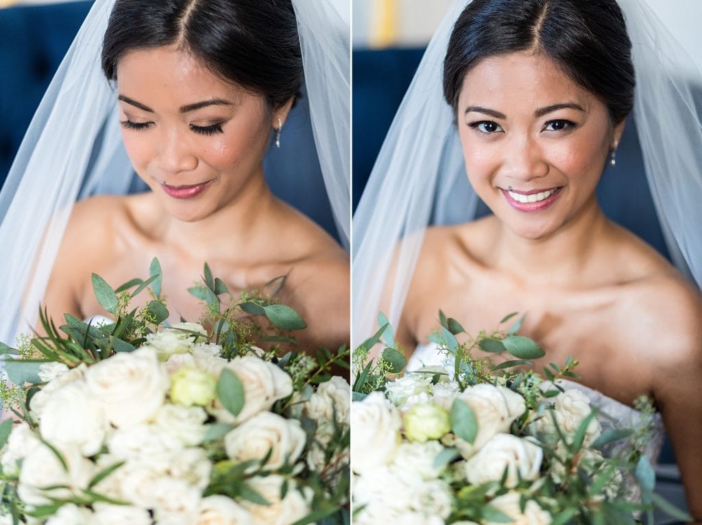 Portraits of bride with Beautiful Blooms bouquet | Ashley Gerrity Photography www.ashleygerrityphotography.com