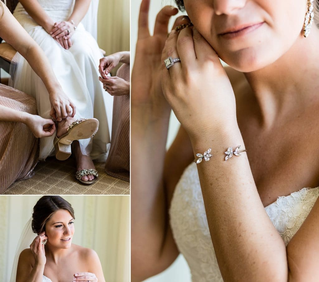Bride putting finishing touches to her wedding day look | Ashley Gerrity Photography www.ashleygerrityphotography.com