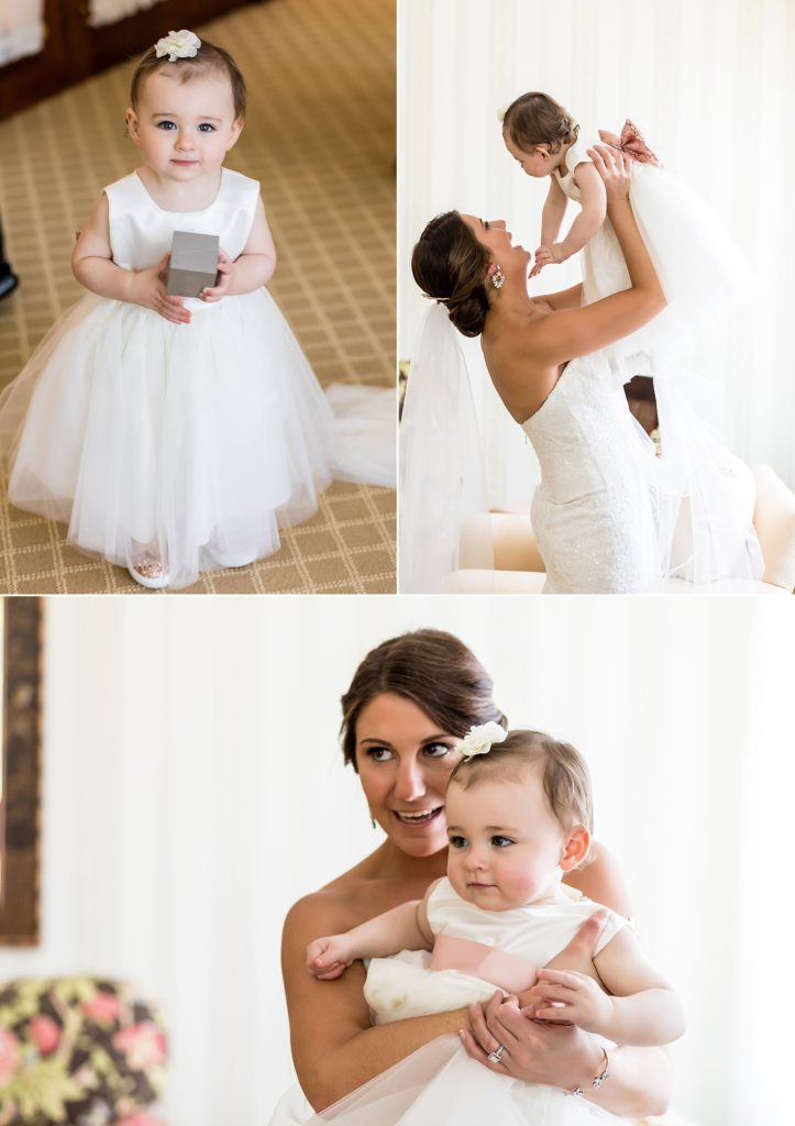 Super cute flower girl ready for the wedding ceremony | Ashley Gerrity Photography www.ashleygerrityphotography.com