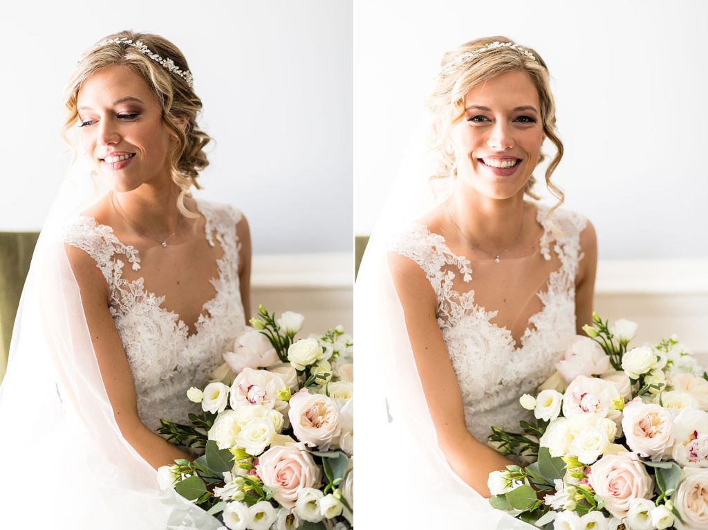 Portraits of bride in Essence of Australia Dress from Sposabella with bouquet from Ann Ottley Floral Design | Ashley Gerrity Photography www.ashleygerrityphotography.com