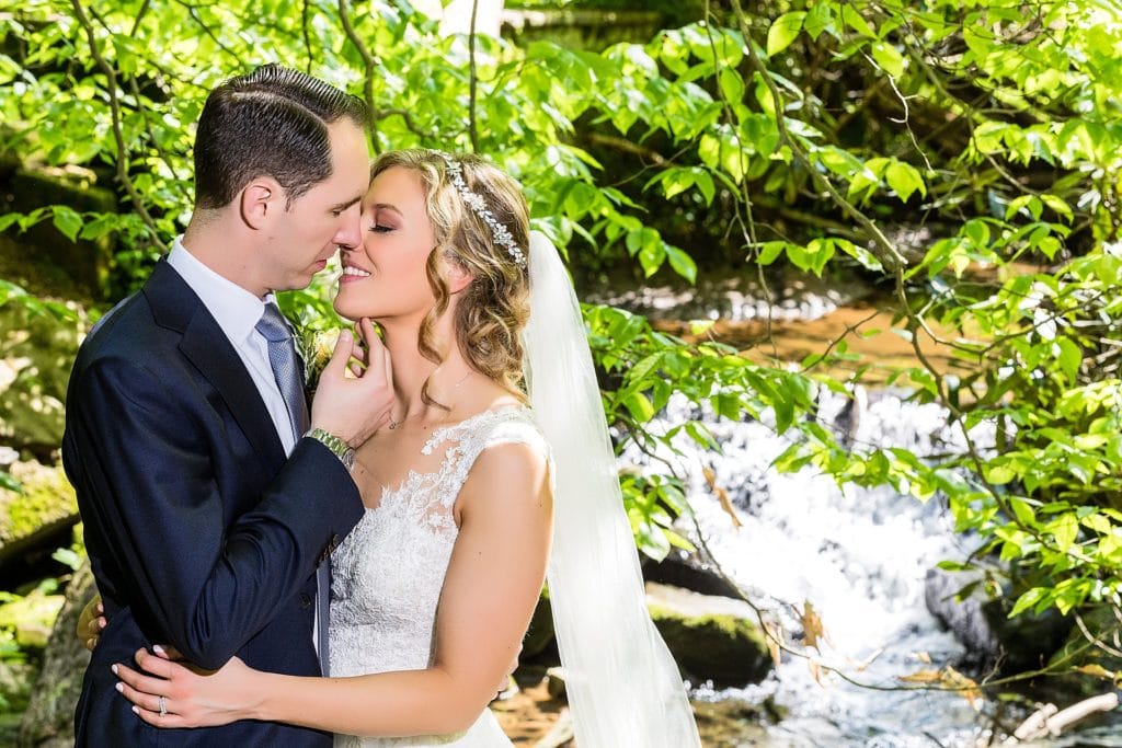 Bride and groom exploring the grounds at Parque Ridley Creek Wedding | Ashley Gerrity Photography www.ashleygerrityphotography.com