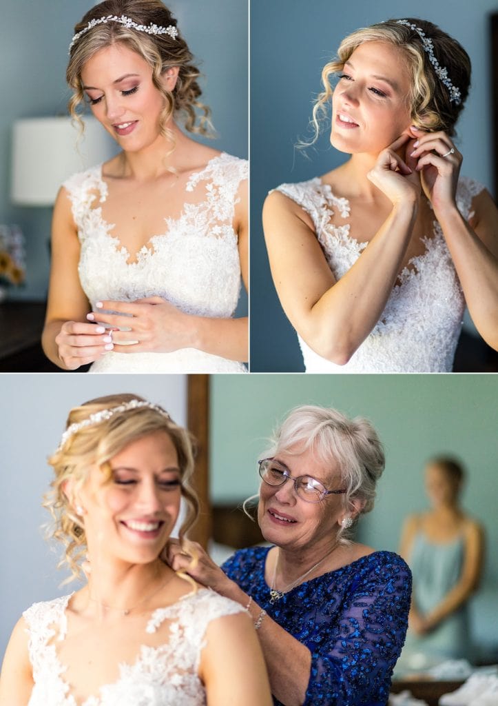 Putting the finishing touches to her bridal look | Ashley Gerrity Photography www.ashleygerrityphotography.com