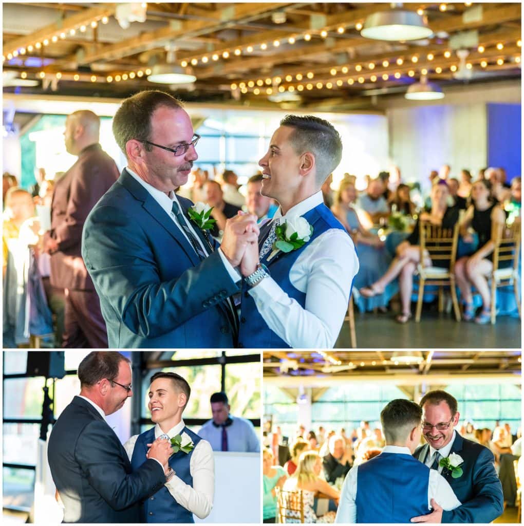 Parent dances bride dances with her father at the reception