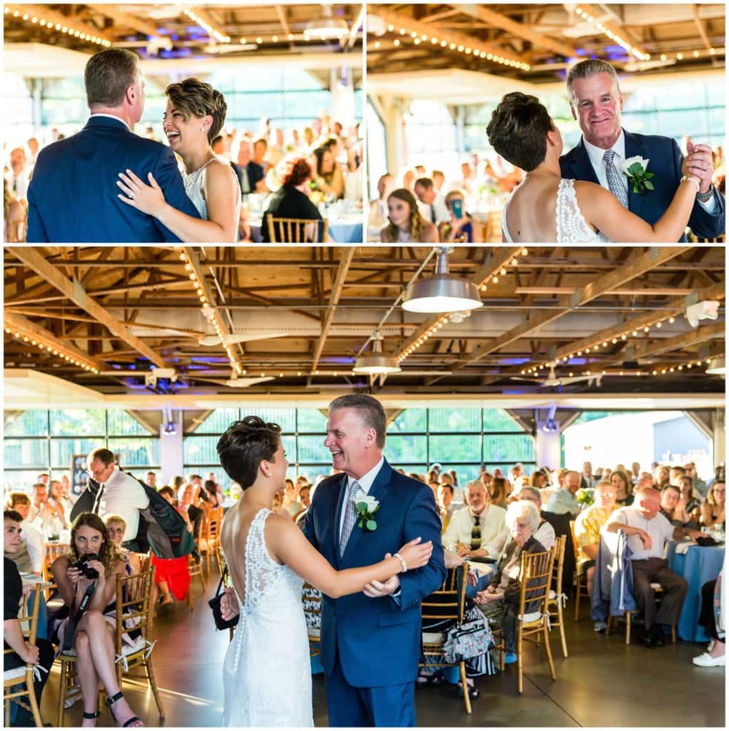 Parent dances bride dances with her father at the reception