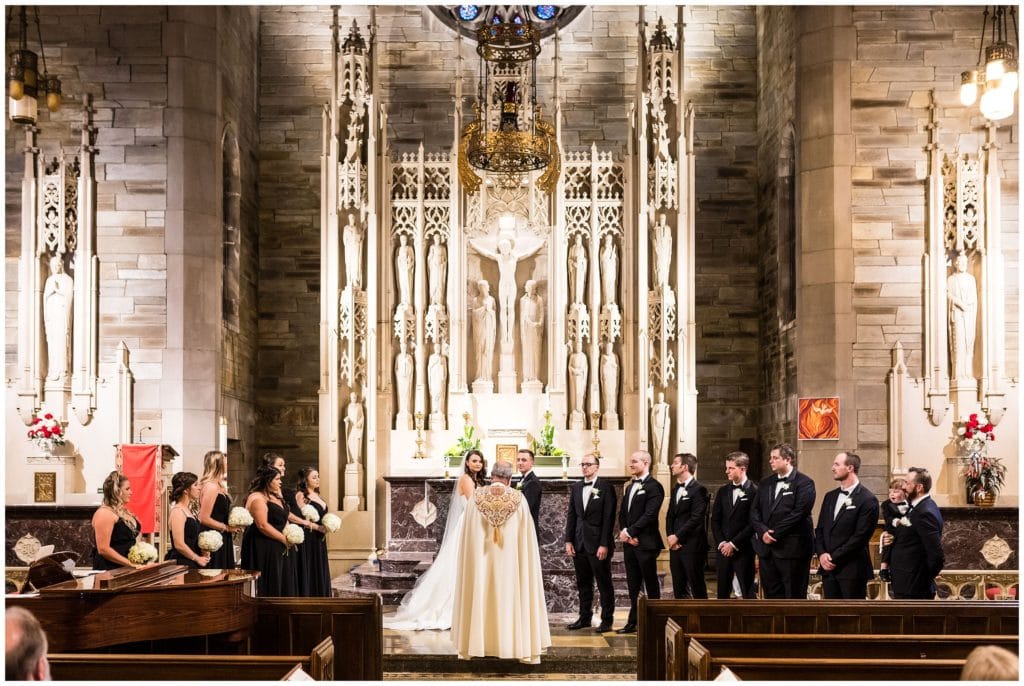 Wedding ceremony in Holy Cross Catholic Church
