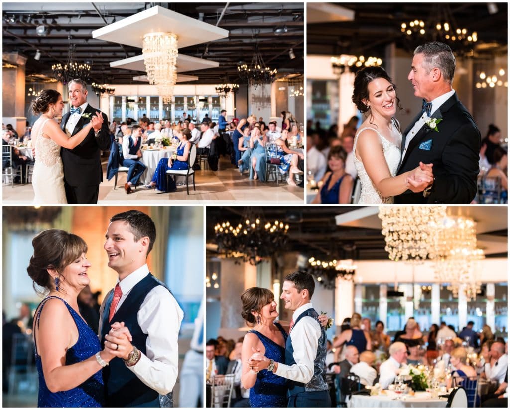 Father of the bride and mother of the groom parent dances during wedding reception at Tendenza by Cescaphe