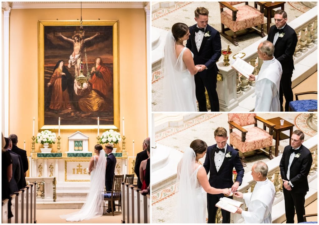 Traditional Catholic Church wedding ceremony in Old City Philadelphia