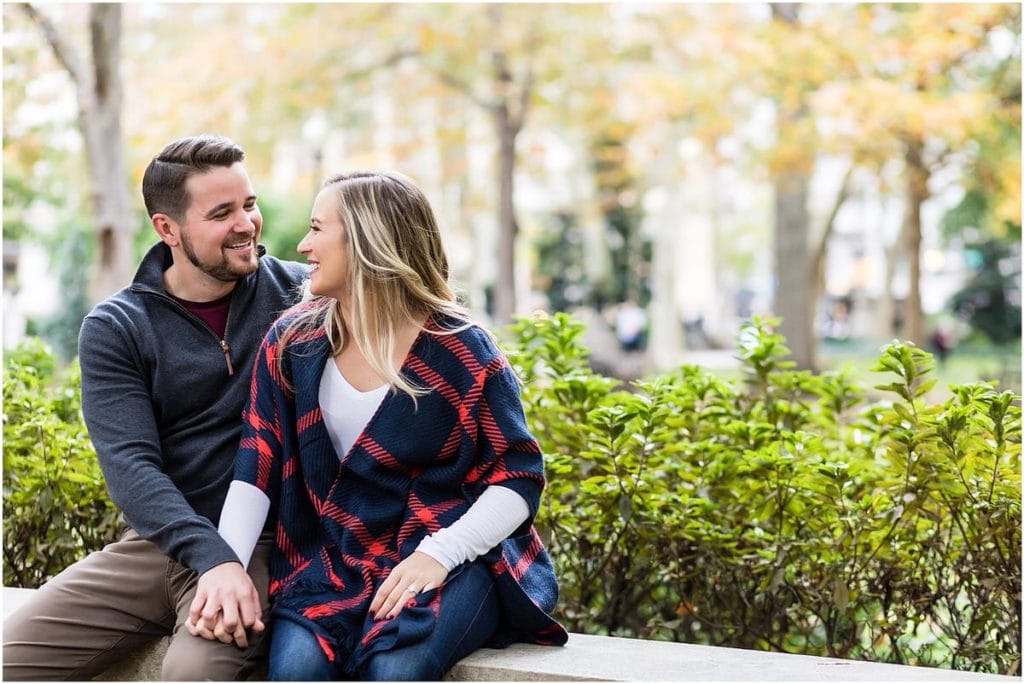 Rittenhouse Square Engagement Photos | Sam Sadvary & Josh Glasure