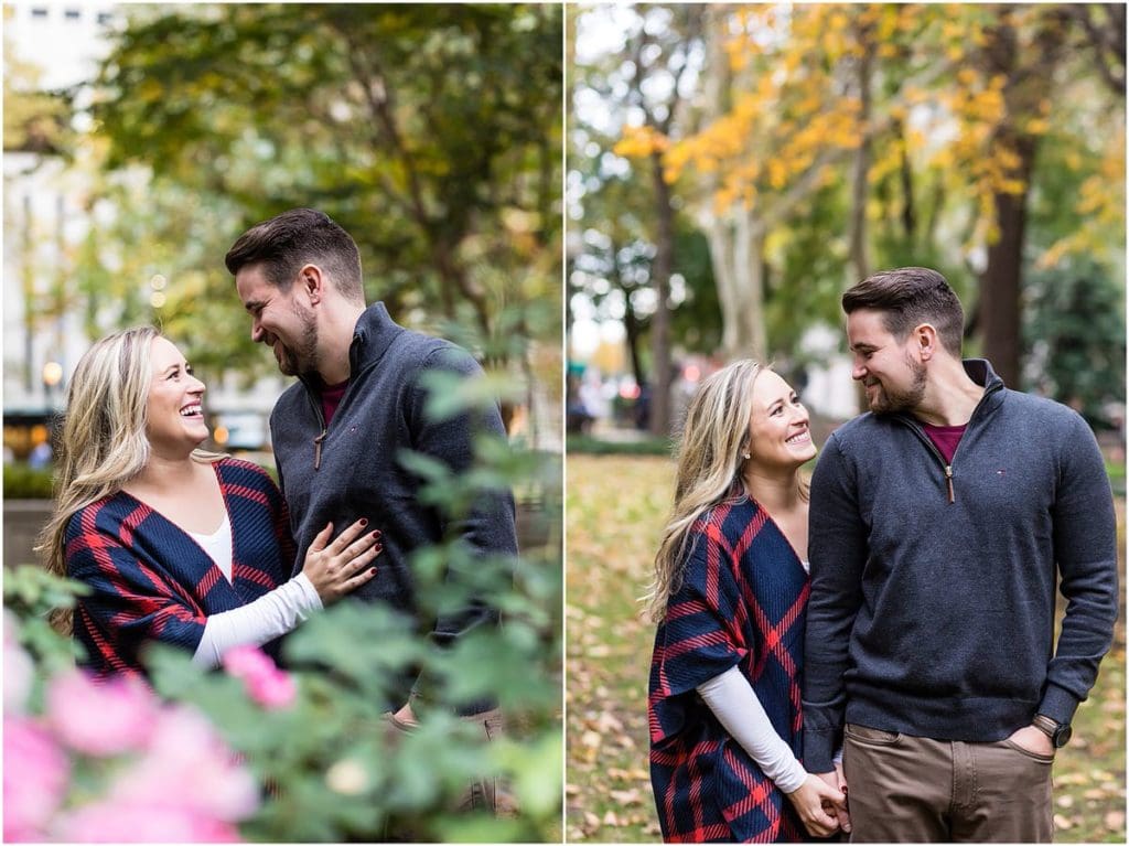 Rittenhouse Square Engagement Photos | Sam Sadvary & Josh Glasure