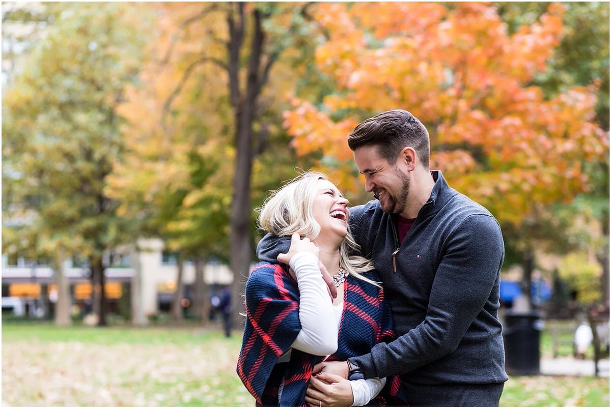 Rittenhouse Square Engagement Photos | Sam Sadvary & Josh Glasure