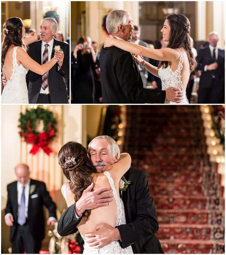 Father of the bride and bride parent dance at Racquet Club of Philadelphia wedding reception