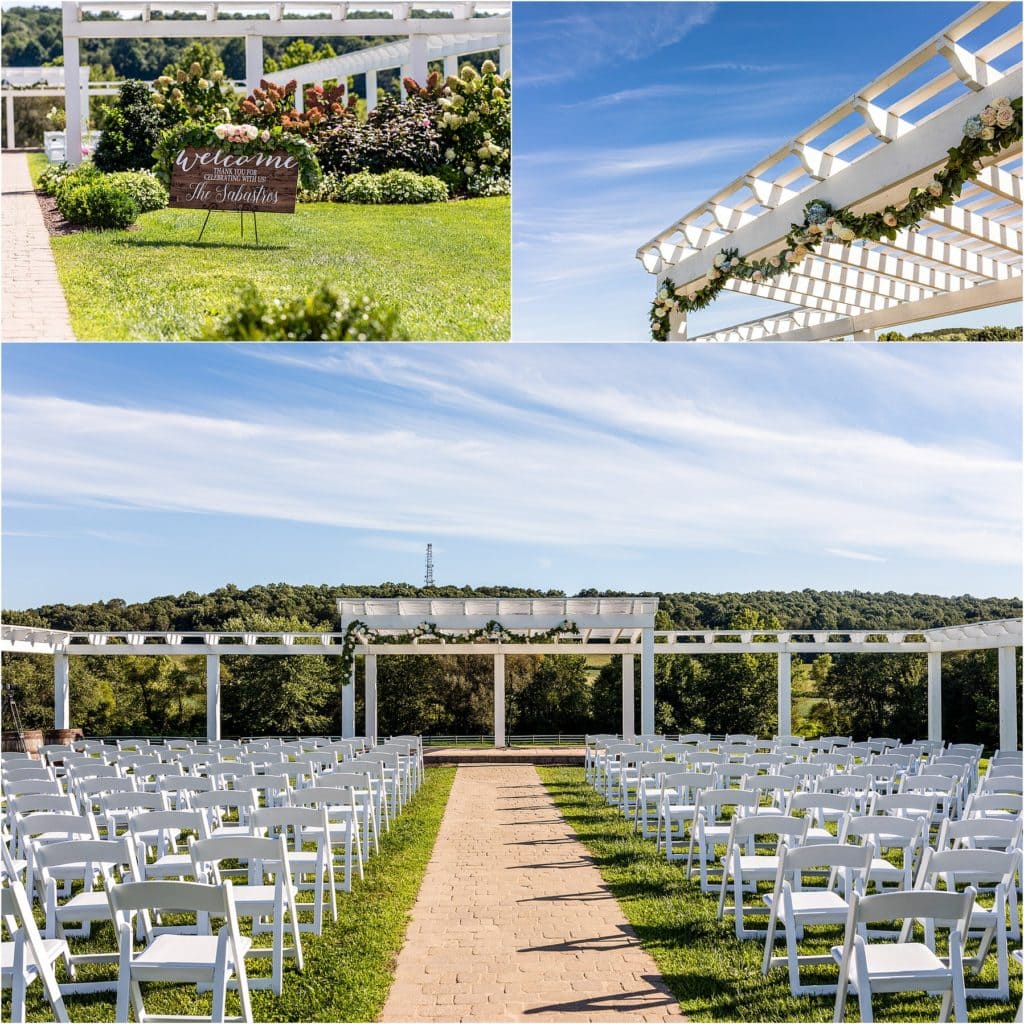 Barn at Stoneybrooke outdoor wedding ceremony for 25th anniversary vow renewal
