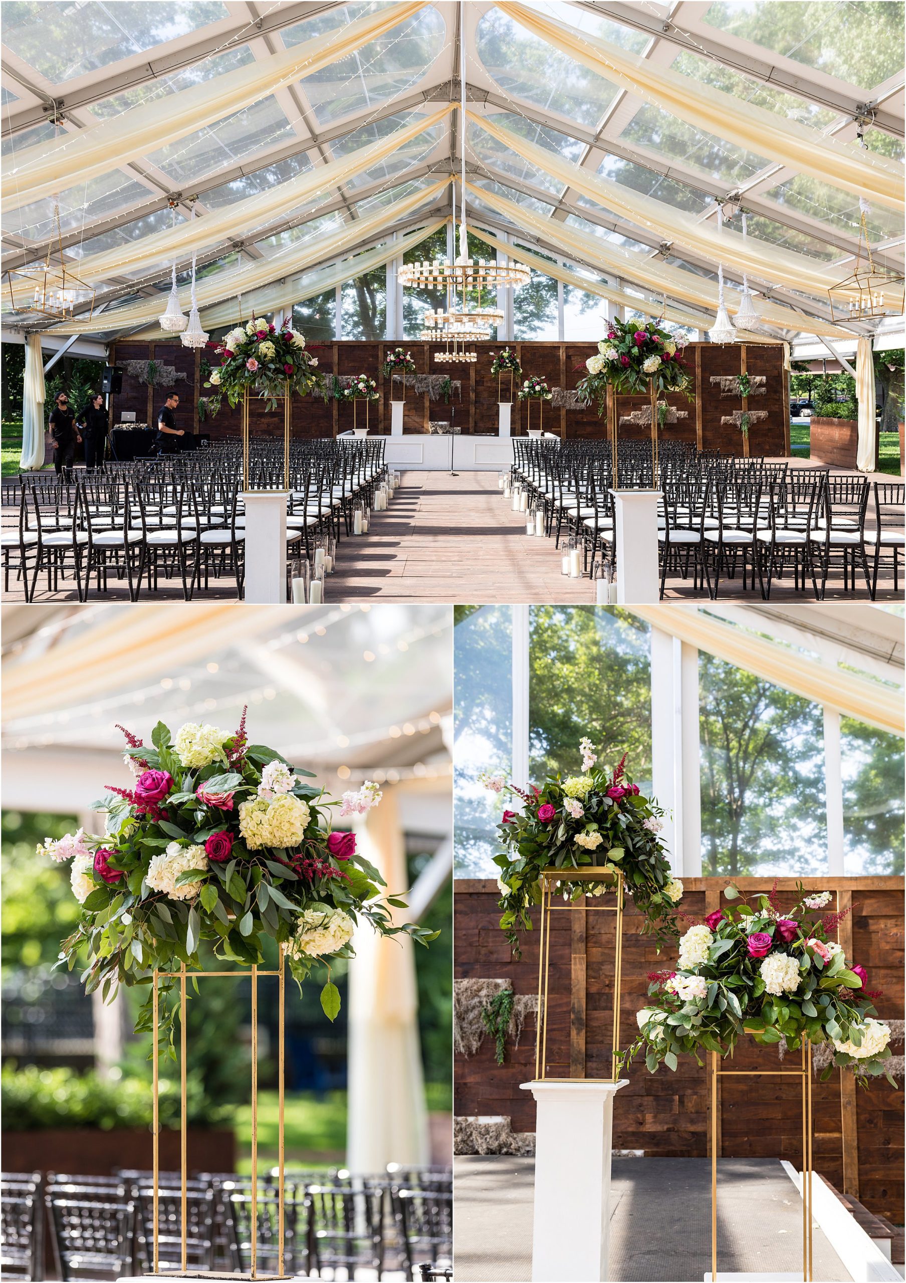 Collage of the ceremony at Franklin View by cescaphe