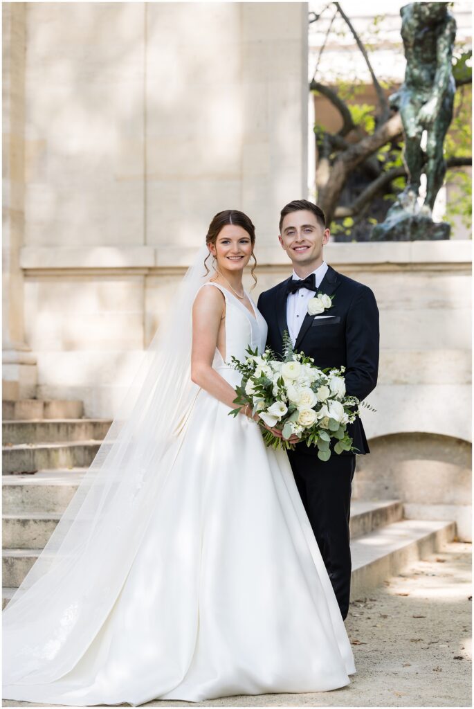 Bride and Groom smile together
