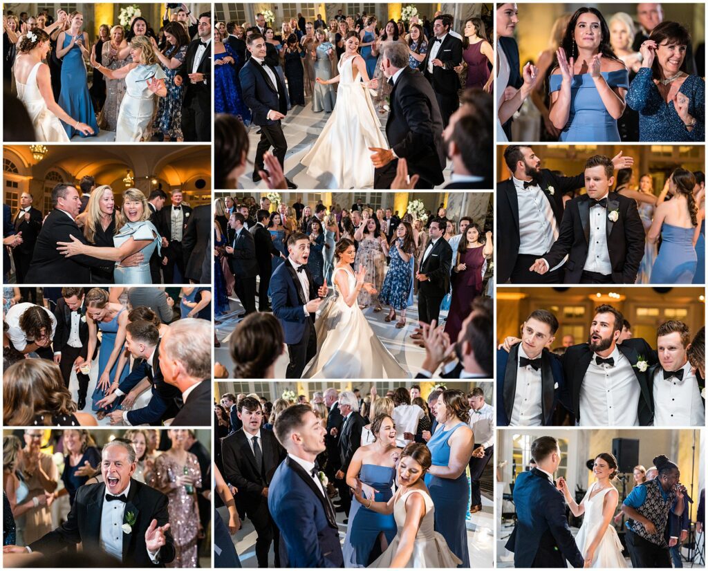 fun and lively dance floor at a Philadelphia Ritz-Carlton wedding reception 