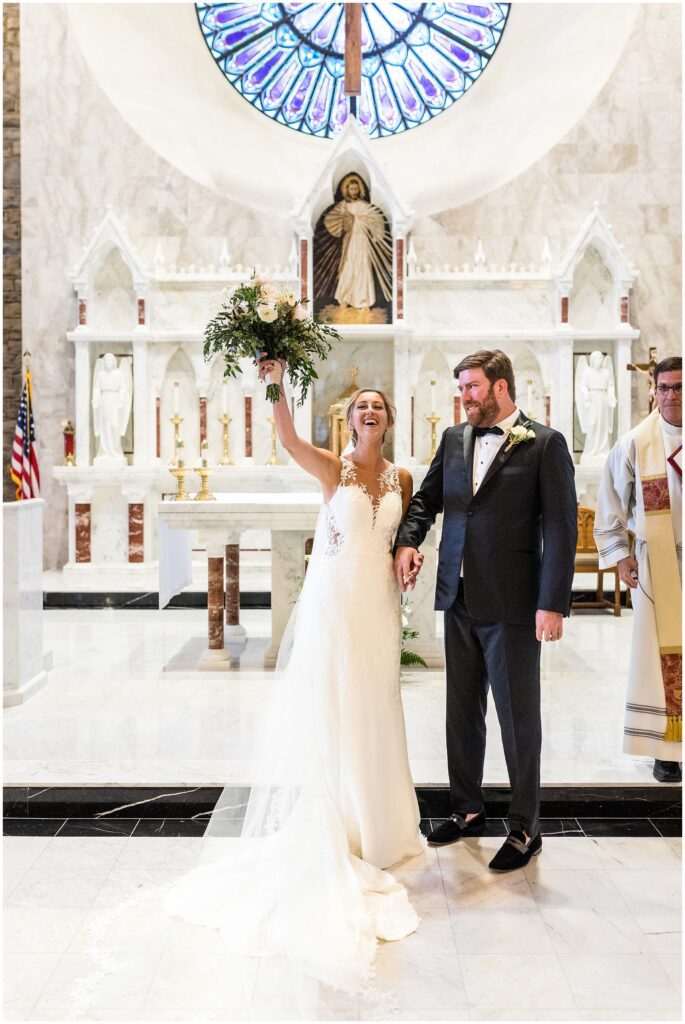 Just married at St. Patrick's Church in Malvern, PA | Ashley Gerrity Photography