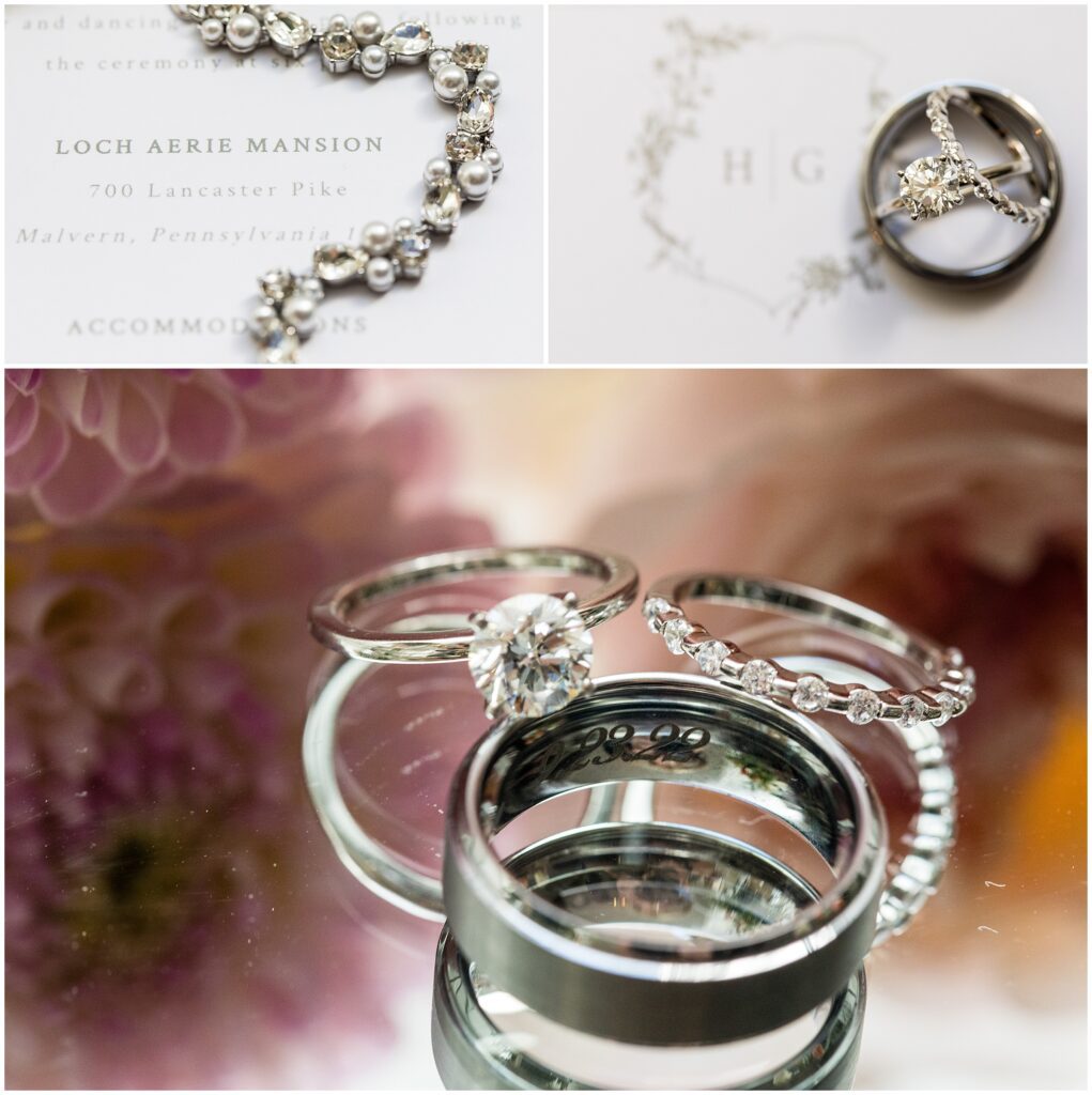 wedding jewelry details by Ashley Gerrity Photography