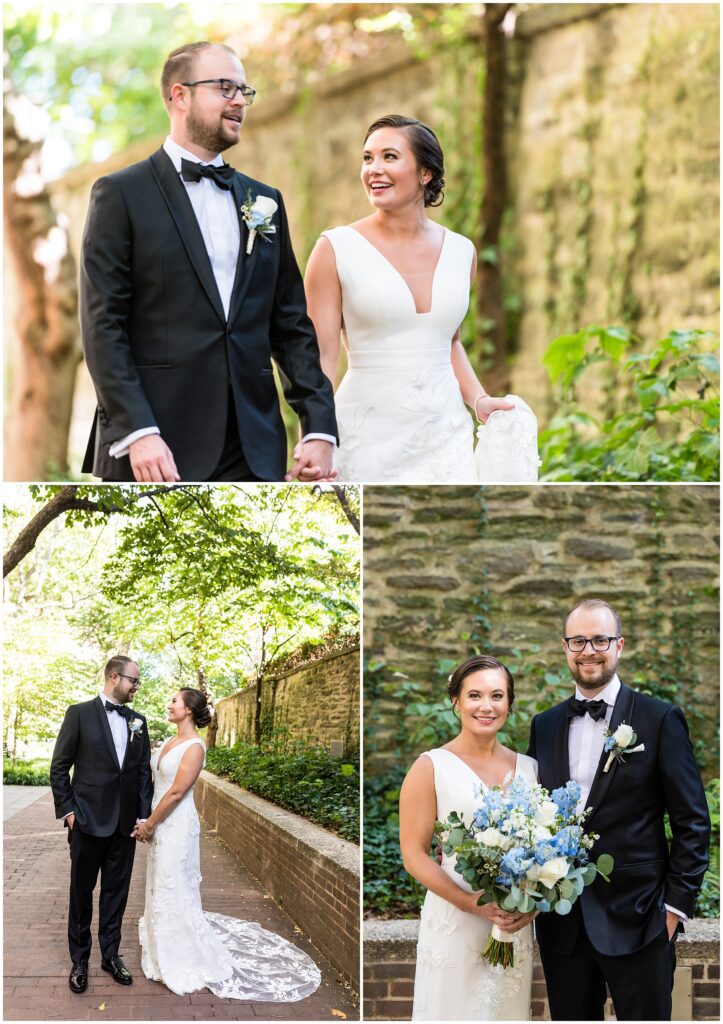 Hidden little quiet moments for a couple's first look