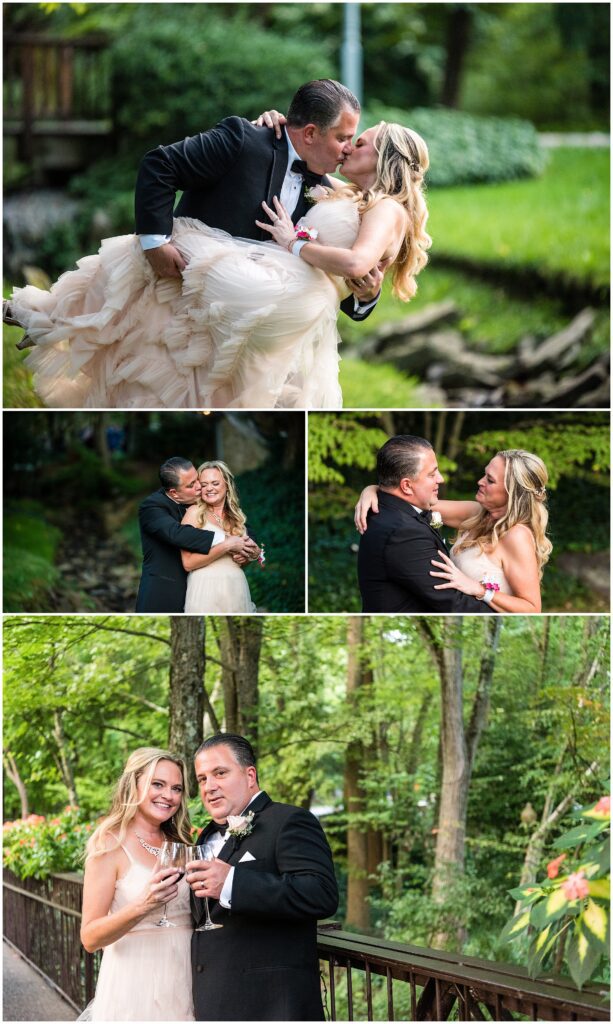 portraits of the newlywed Bride and Groom at Pomme Radnor