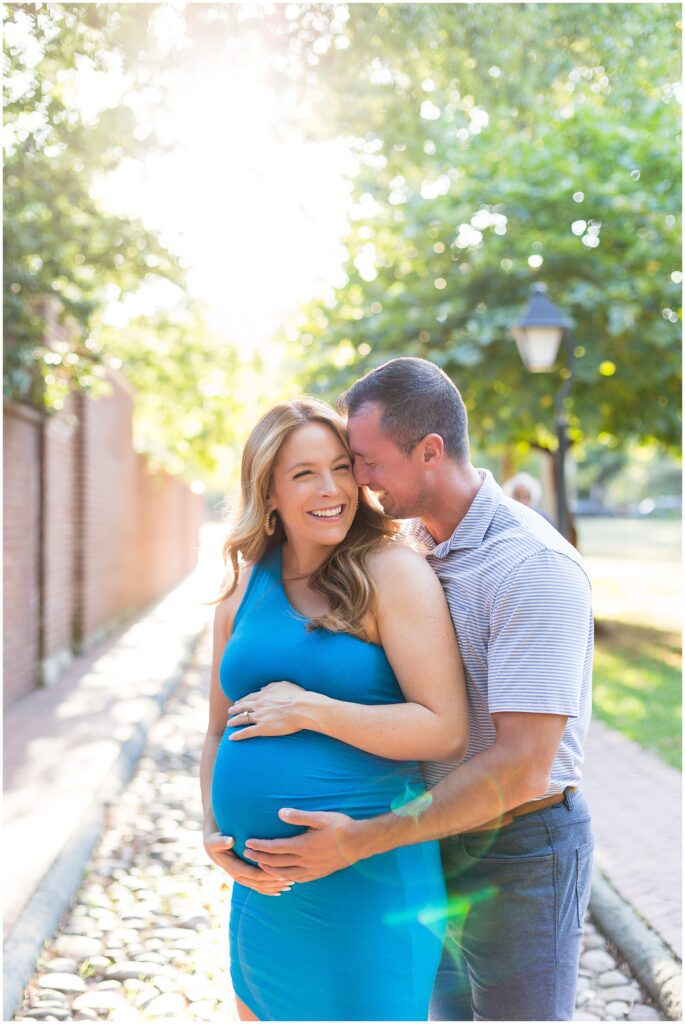Nicole & Ryan's maternity photos in Old City Philadelphia by Ashley Gerrity Photography