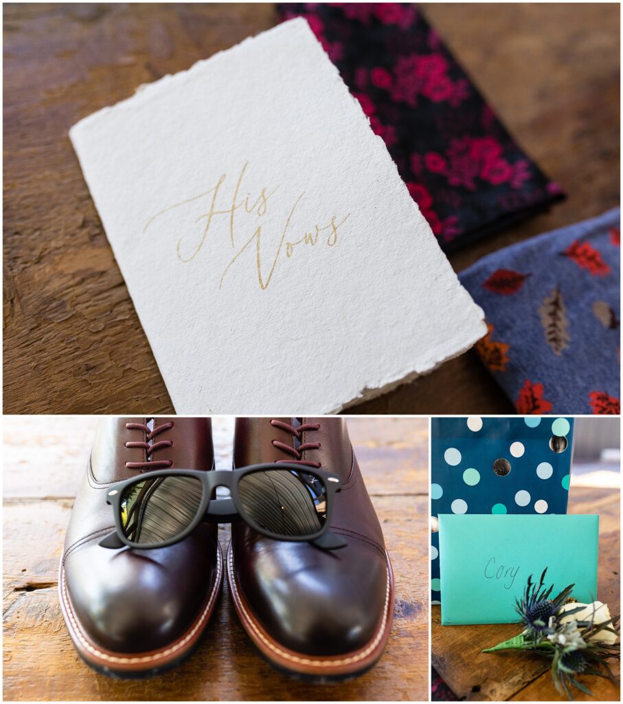 Groom's details for fall wedding