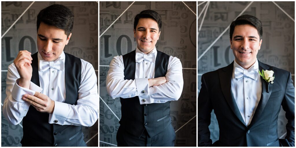 Groom before his wedding