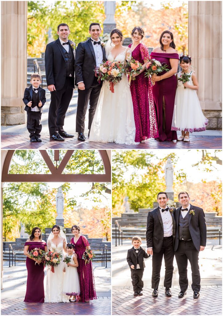 fall wedding party