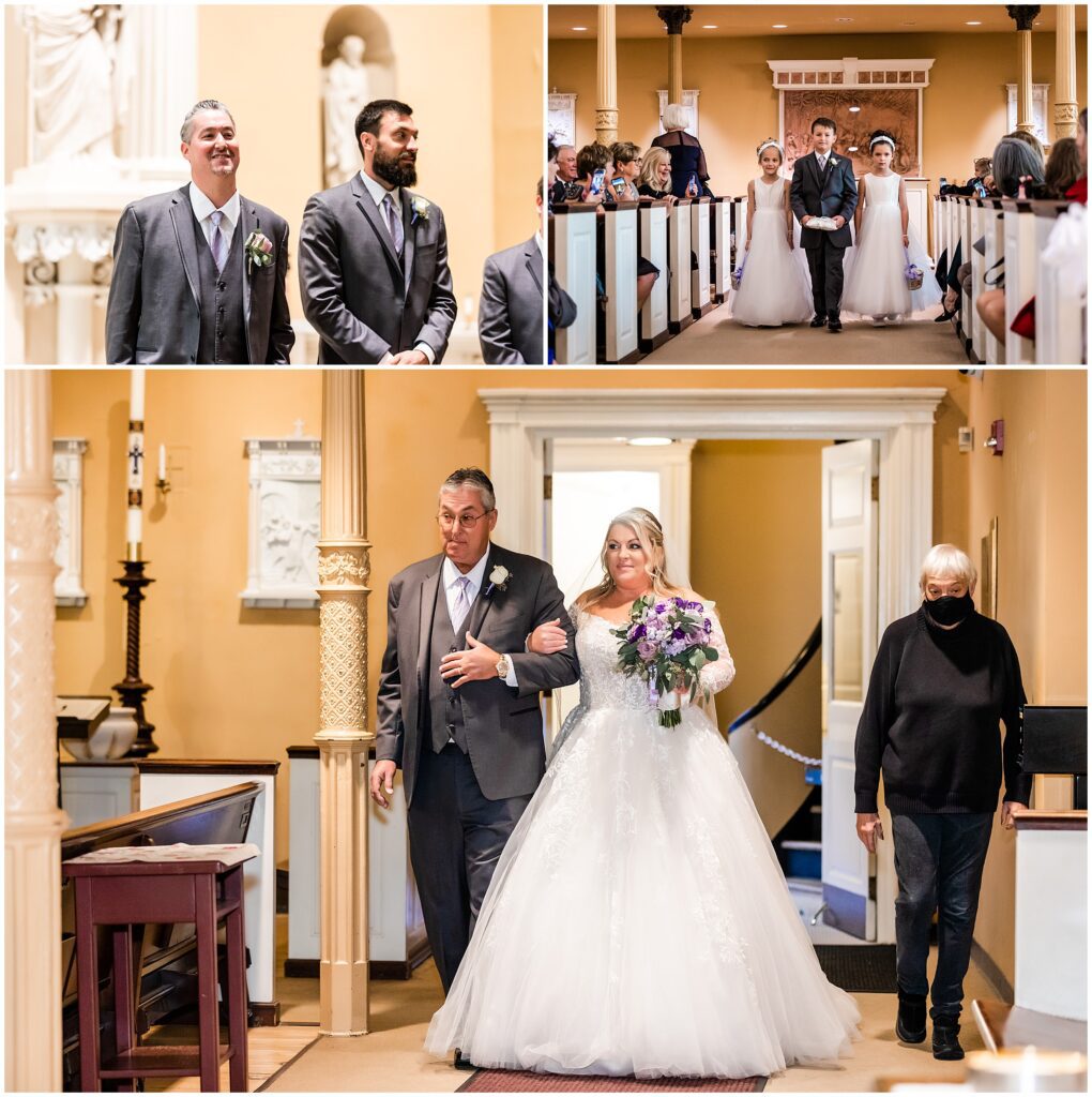 Wedding processional at Old St. Joe’s