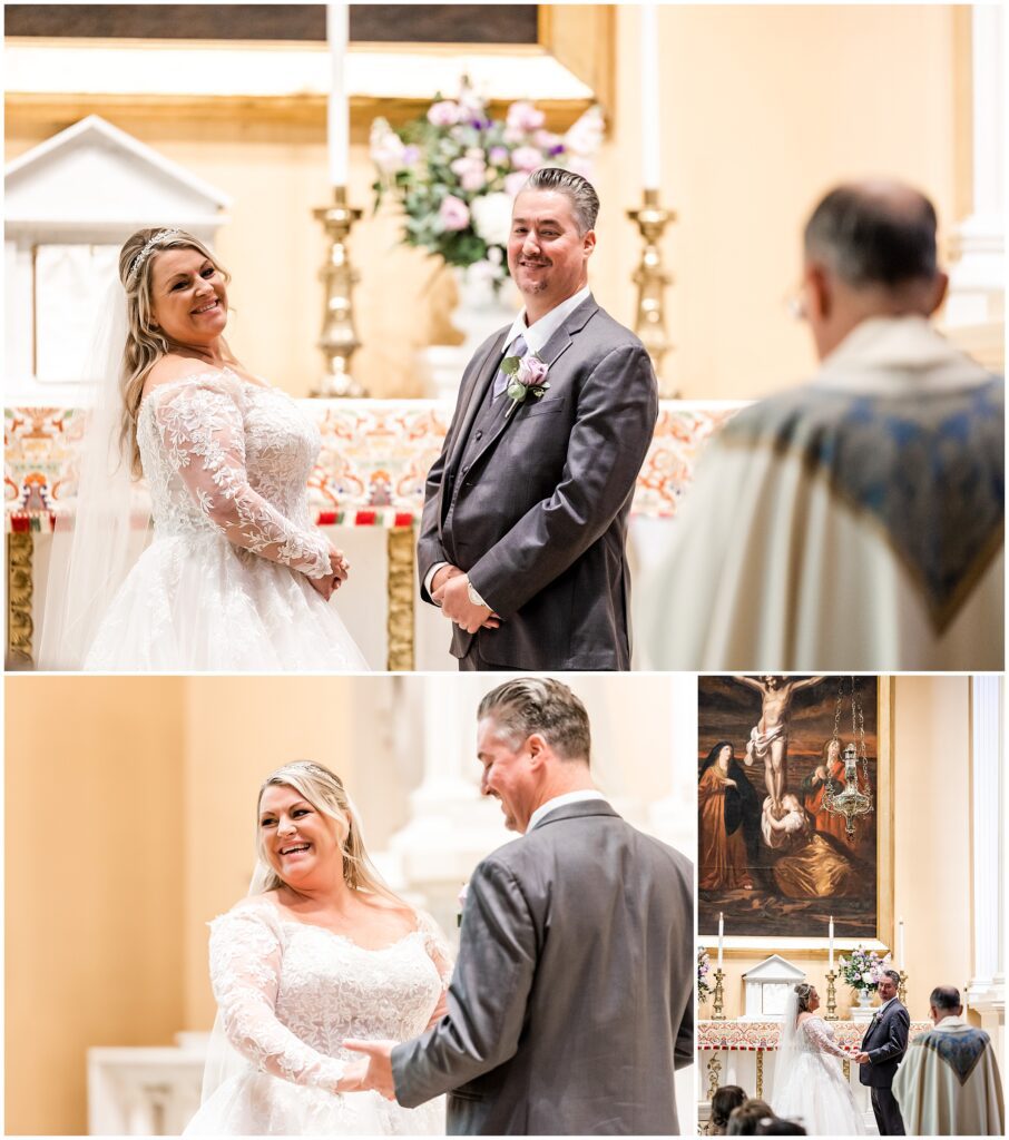 Catholic wedding ceremony at Old St. Joe's in Philadelphia