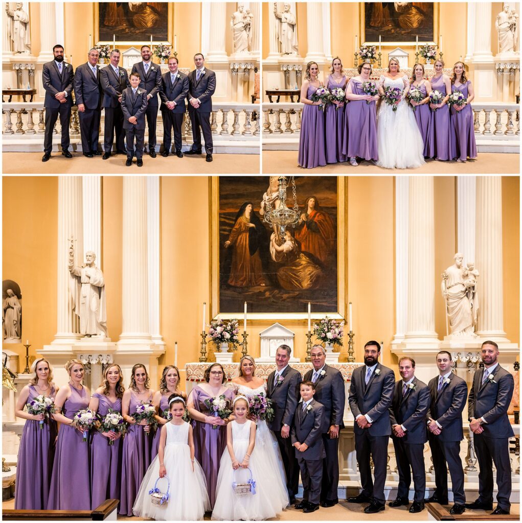 Wedding party portraits at Old St. Joe’s