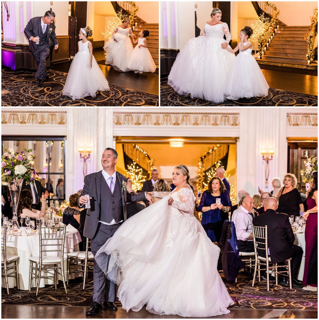 Newlyweds at their Ballroom at the Ben reception