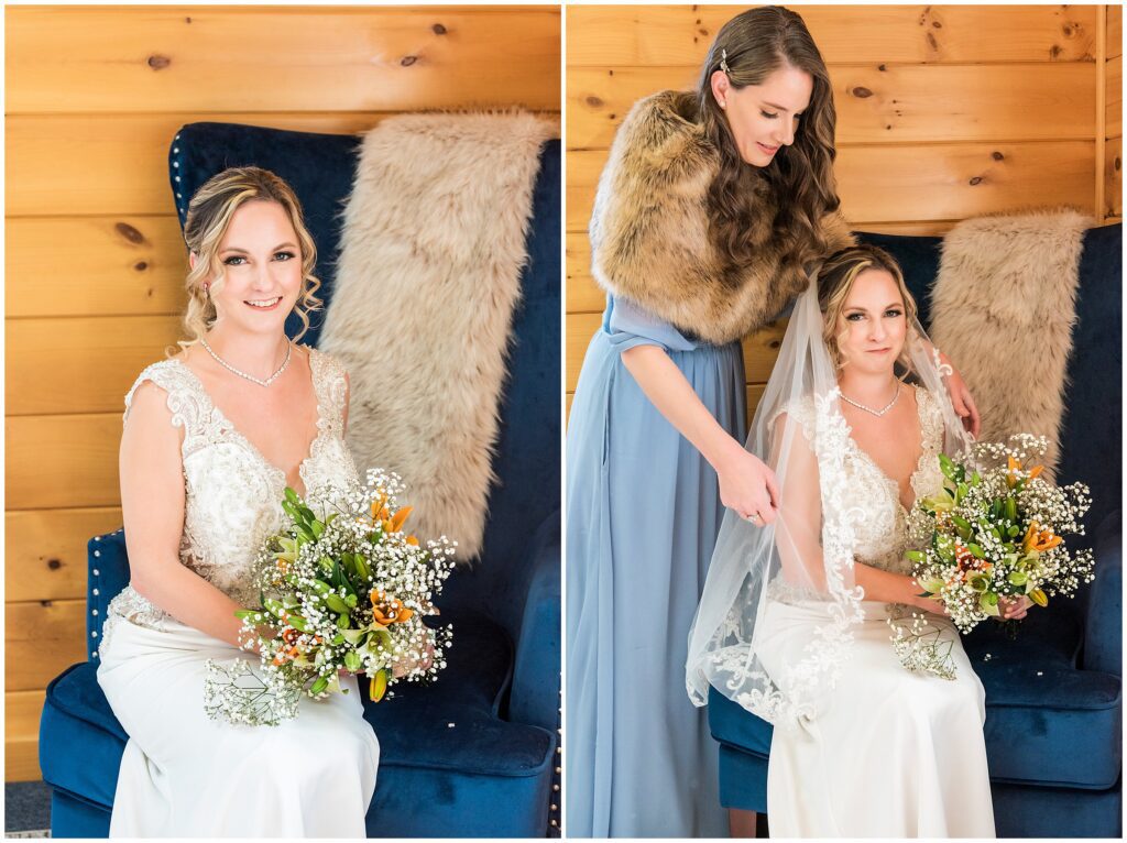 portrait of bride on wedding day