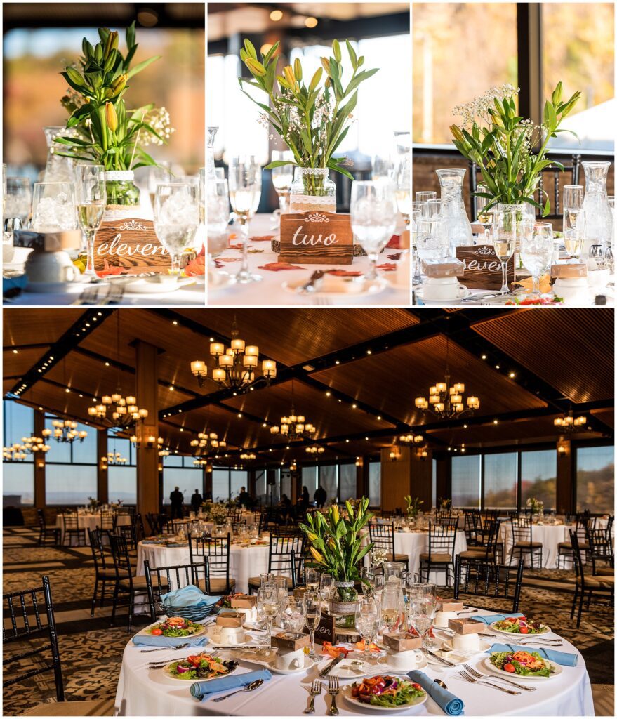 ballroom wedding reception at Blue Mountain Ski Resort