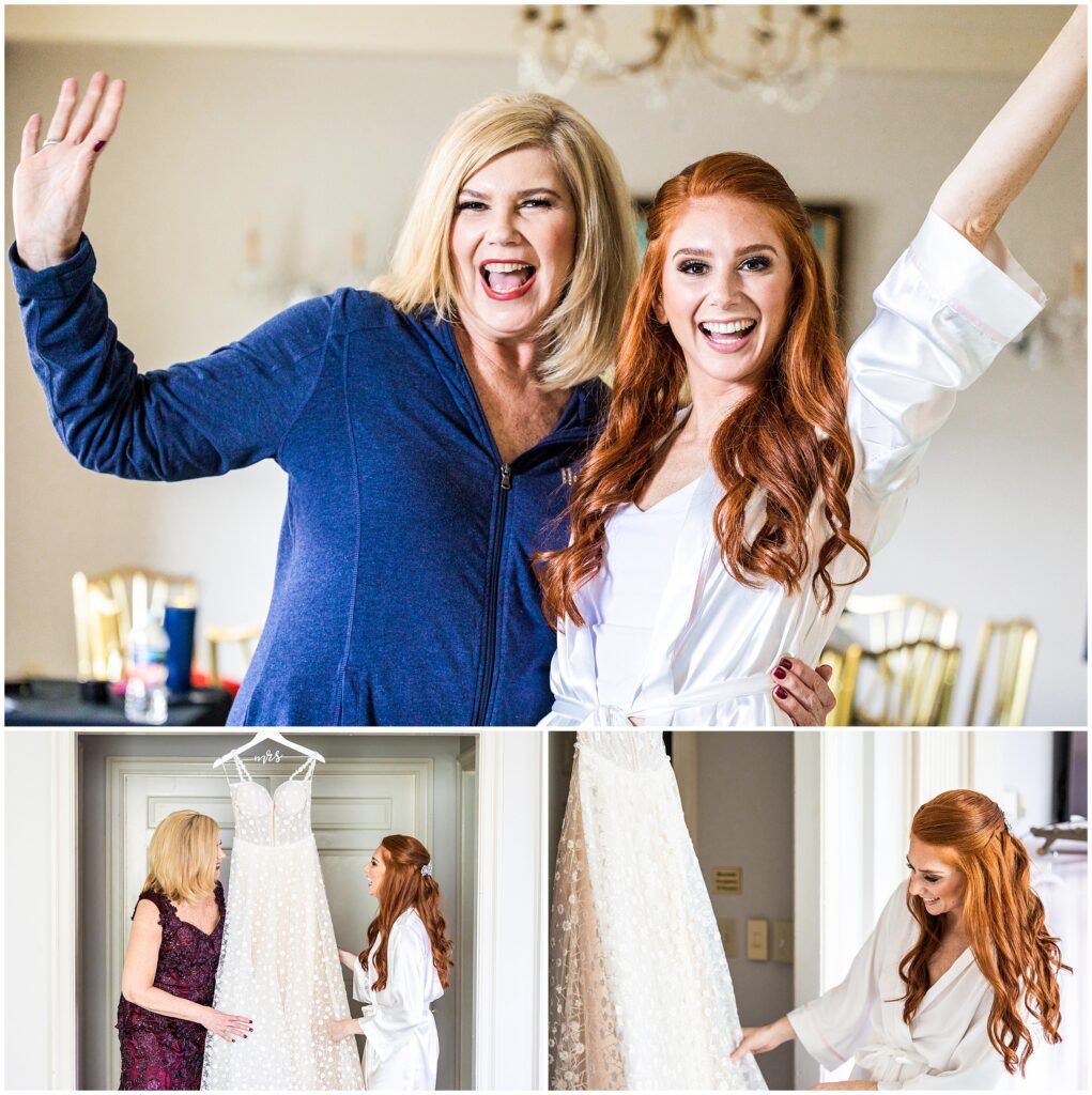 Bride gets ready for her wedding 