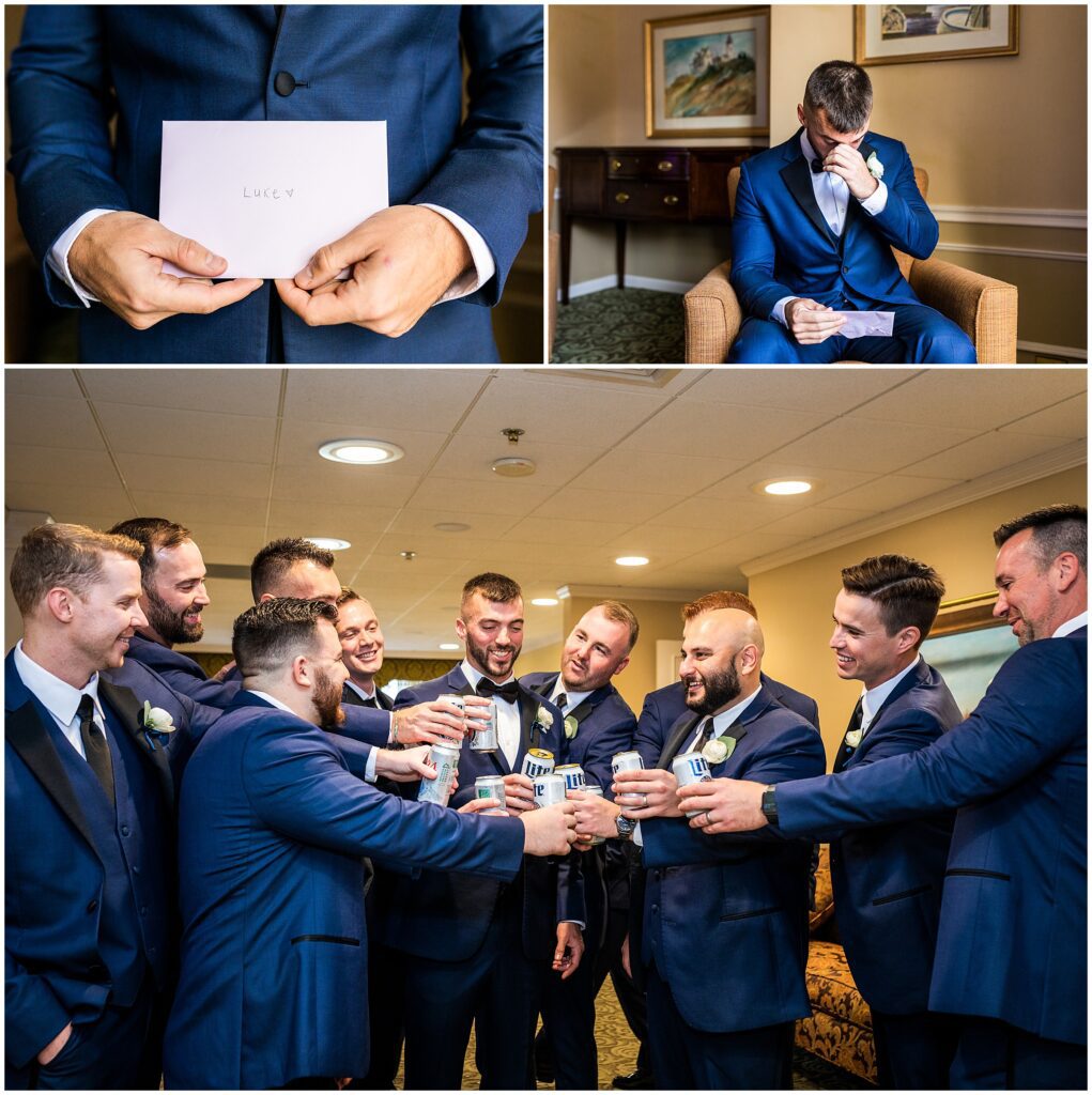 Groom gets ready for his wedding