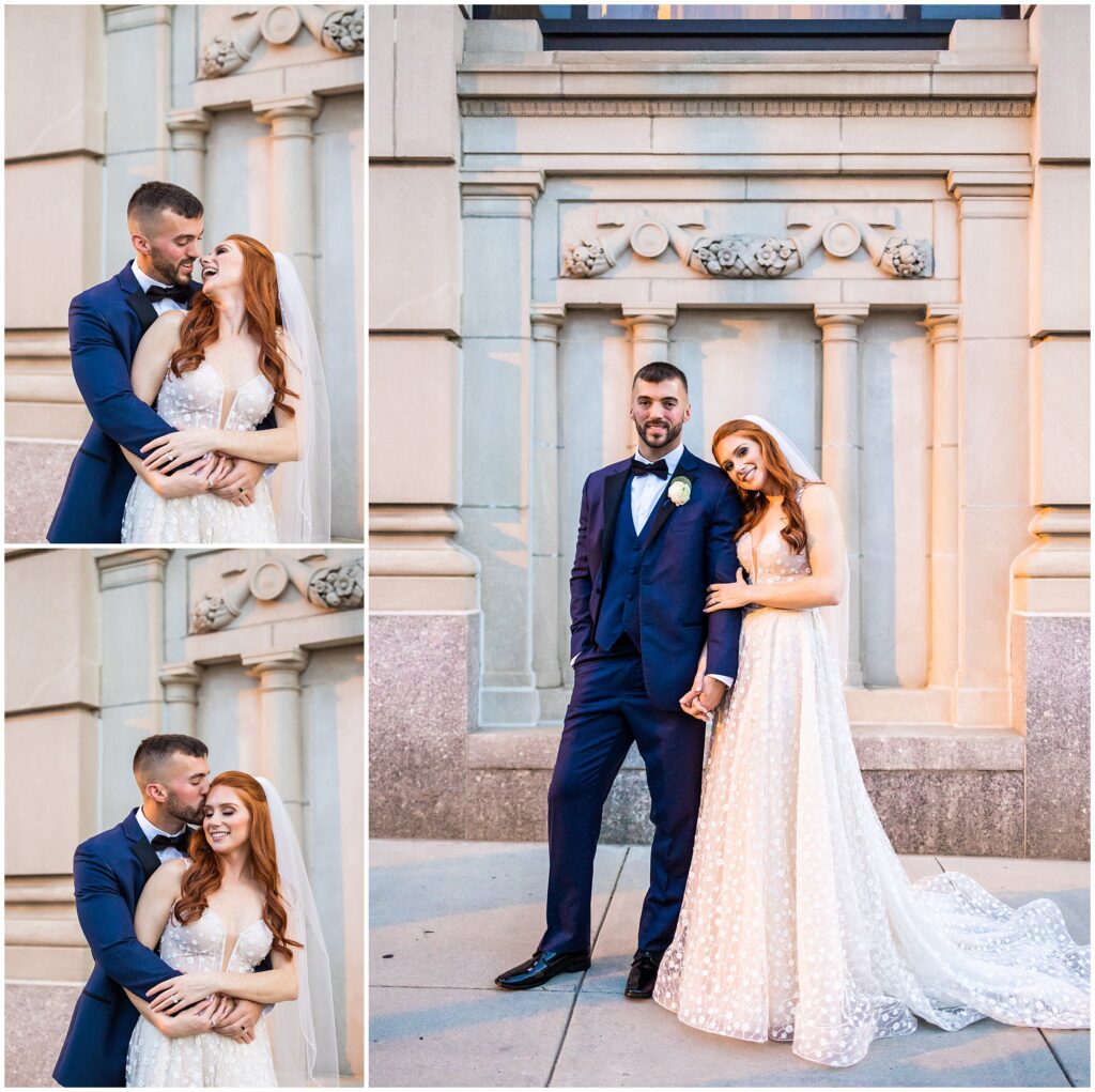 Portraits after a fall wedding ceremony