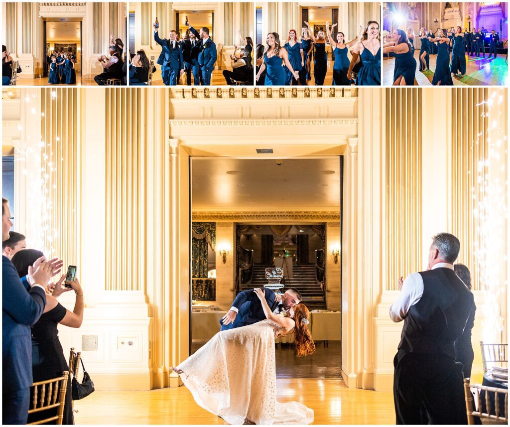 Wedding reception at Hotel dupont's Gold Ballroom