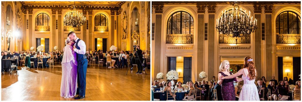 Parent dances during wedding reception