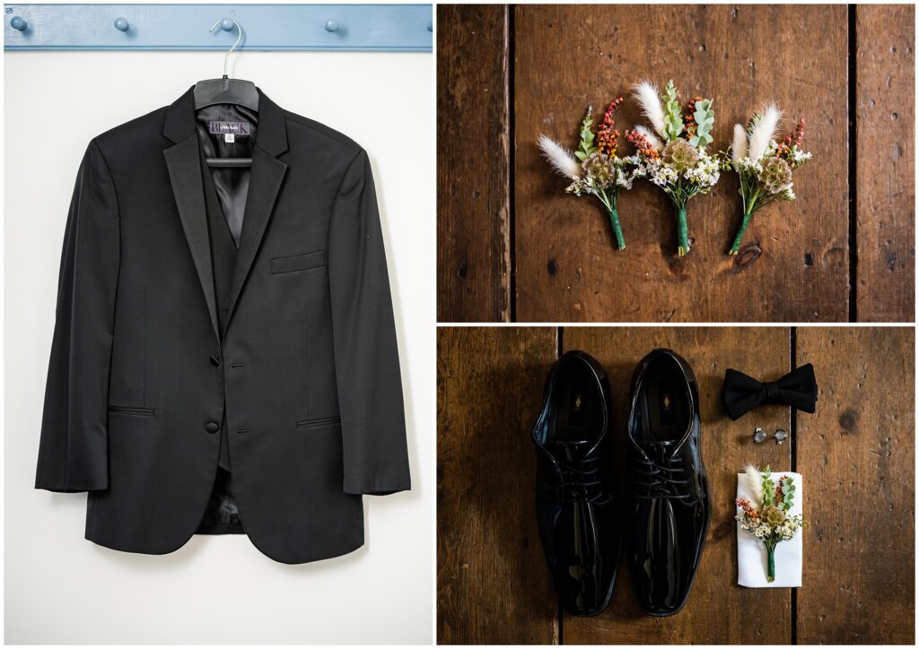 Groom's details for a fall wedding