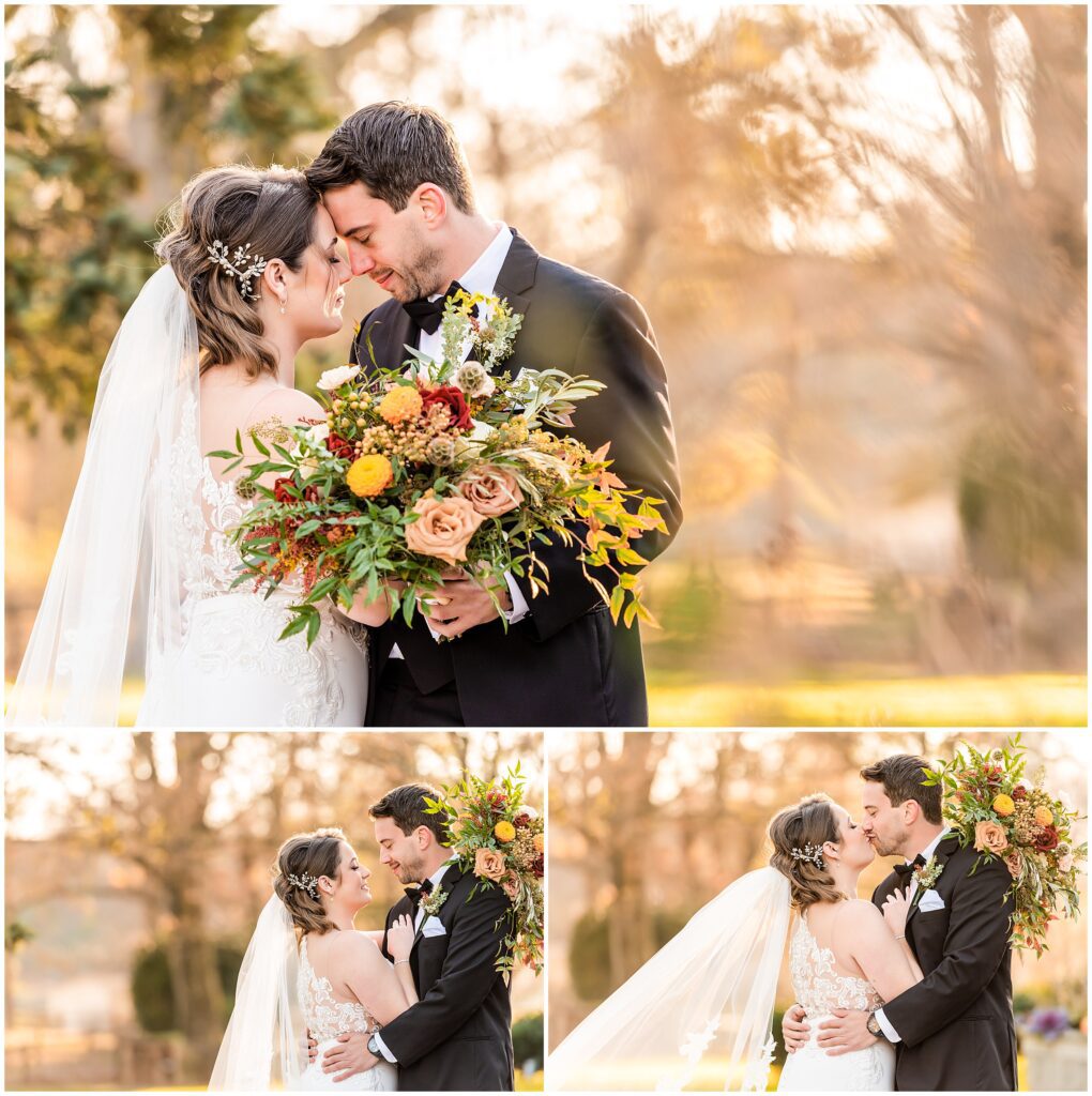 Wedding portraits in gorgeous fall light