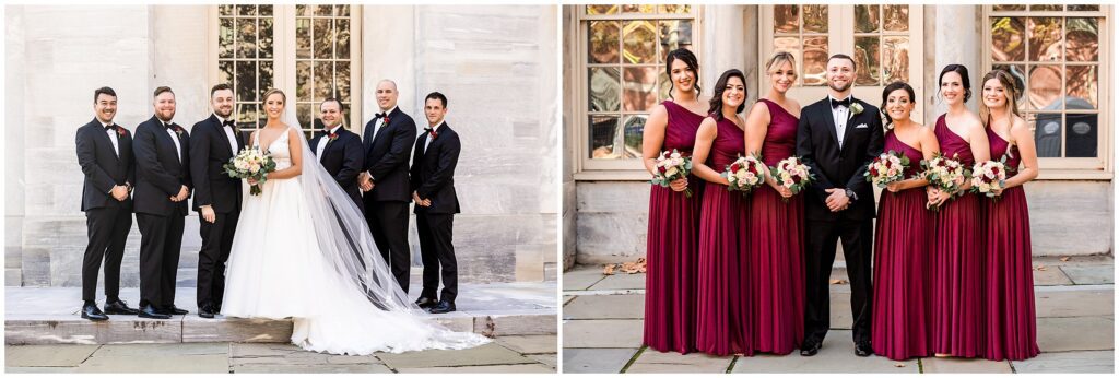 Couple with their wedding party