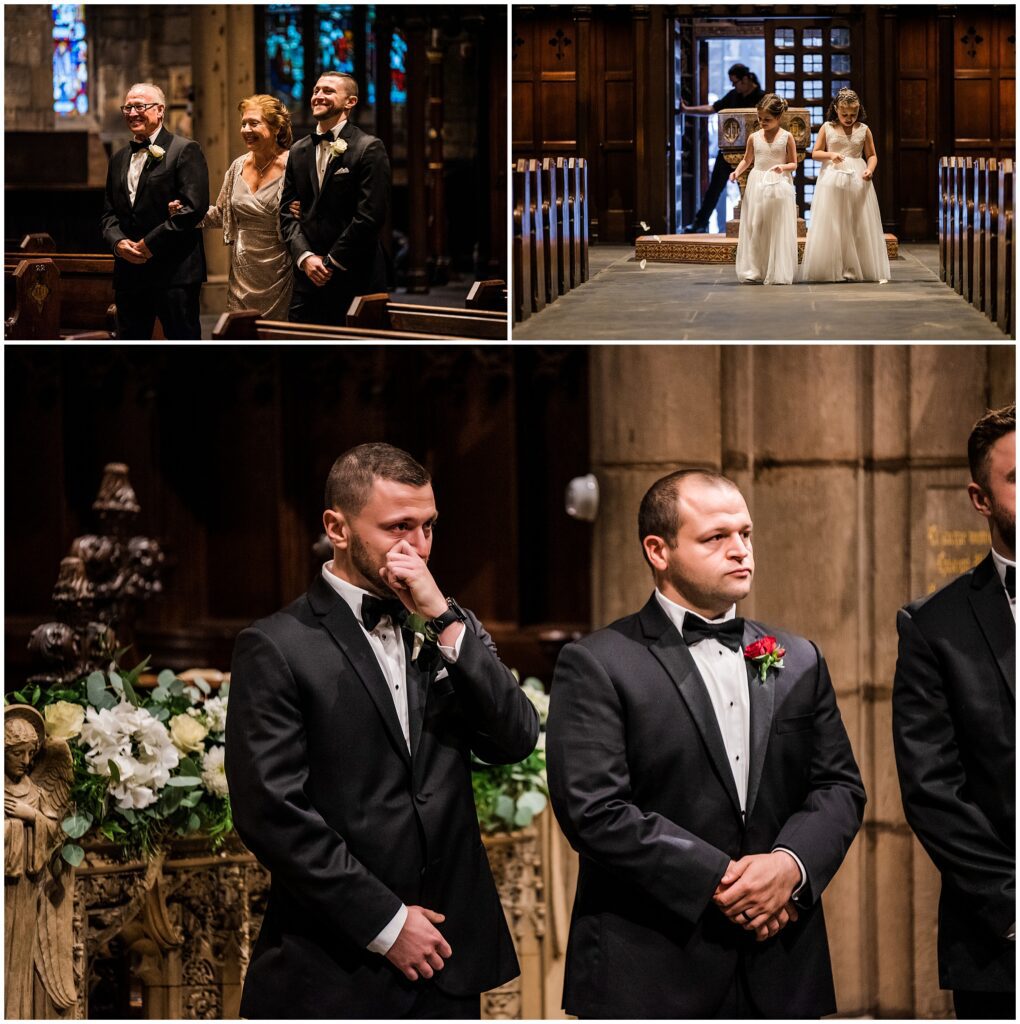 fall wedding ceremony at St. Mark's in Philadelphia