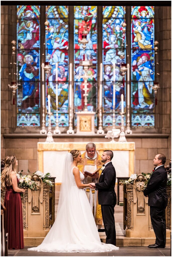 wedding ceremony at historic St. Mark's 