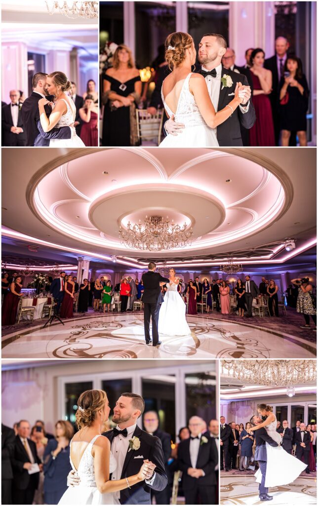 Kasia & Ryan's first dance at their fall wedding reception at Mansion on Main